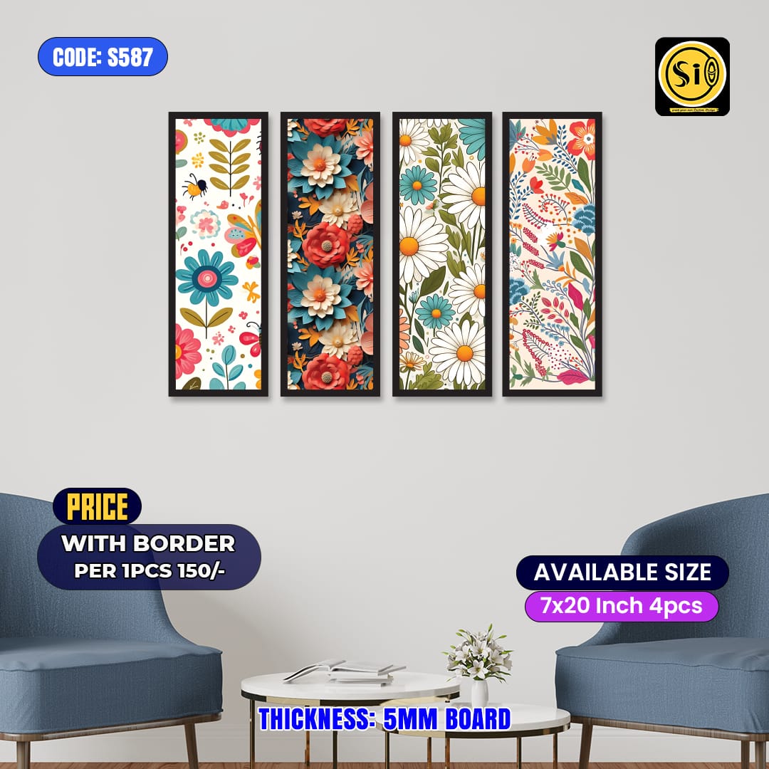 Wall Split Canvas (4 part)-Code S587