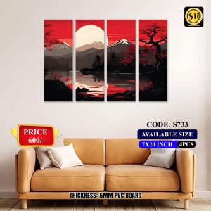 Wall Split Canvas (4 part)-Code S733